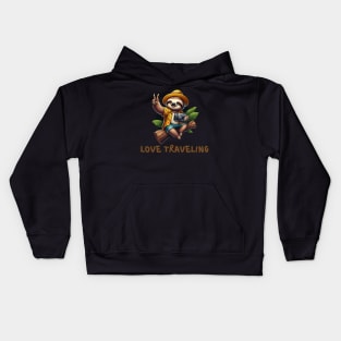 traveling sloth Kids Hoodie